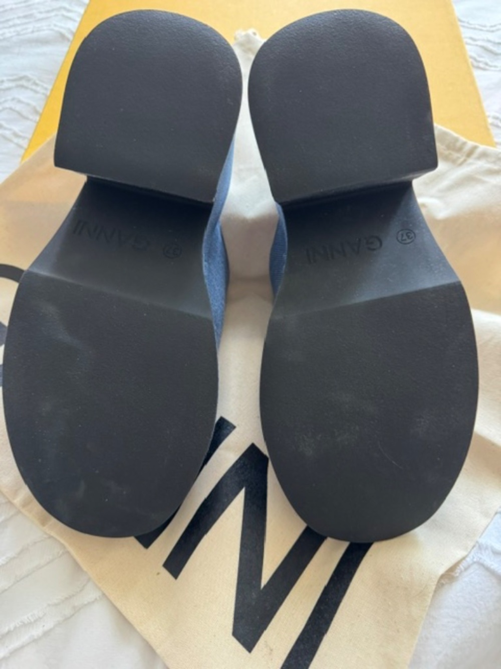 GANNI Platform Denim Mules - NEW - Size 37 - Picture 10 of 11